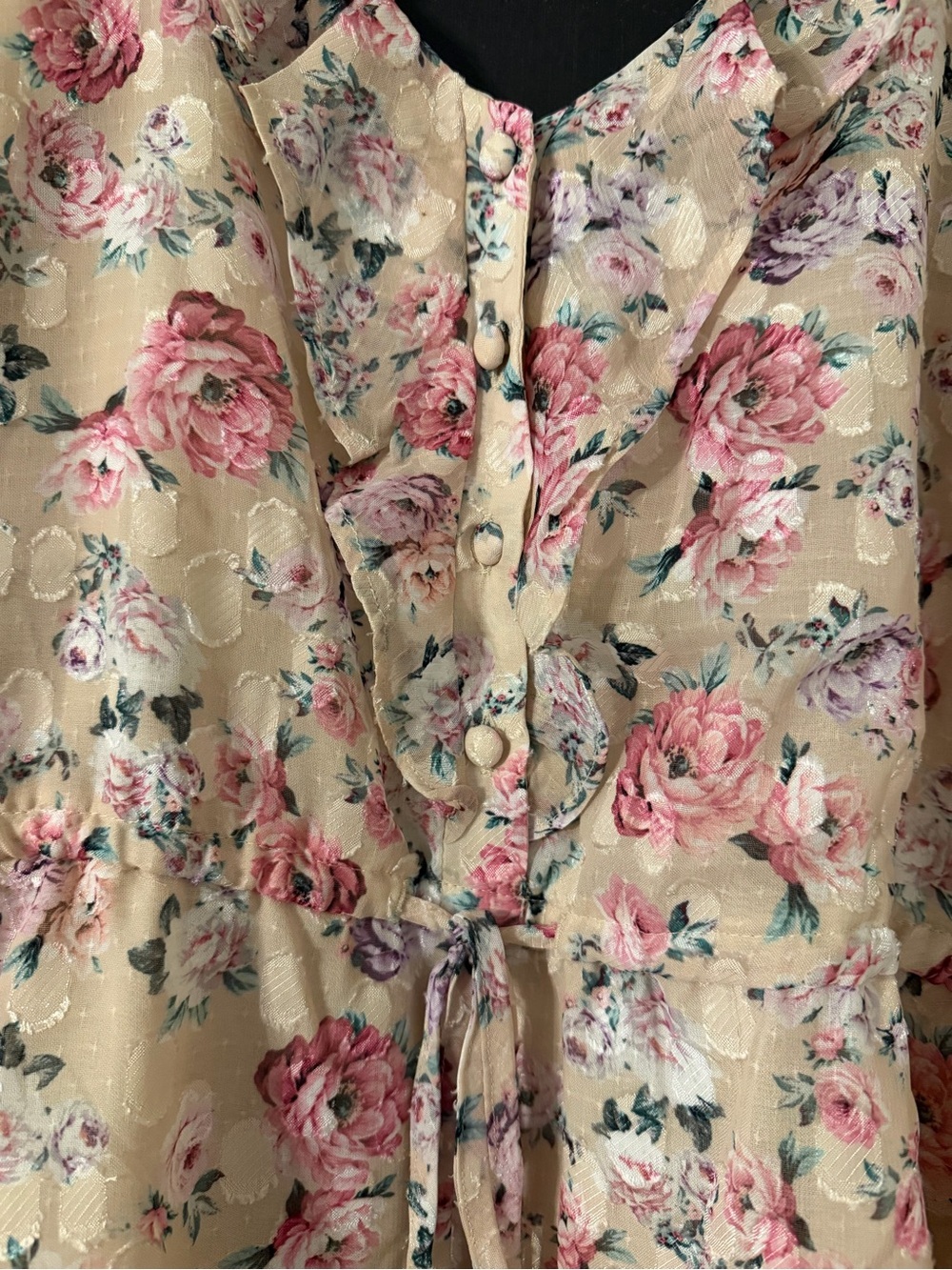 Express Floral tank Peplum Cami in Blush - Picture 4 of 4